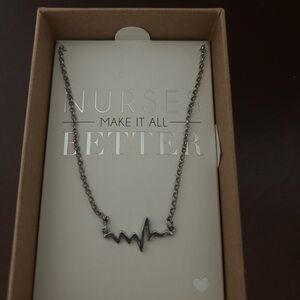 Silver Heartbeat Necklace